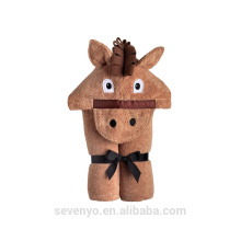 Toalla de baño del bebé de la toalla con capucha del bebé del 100% bambú - caballo